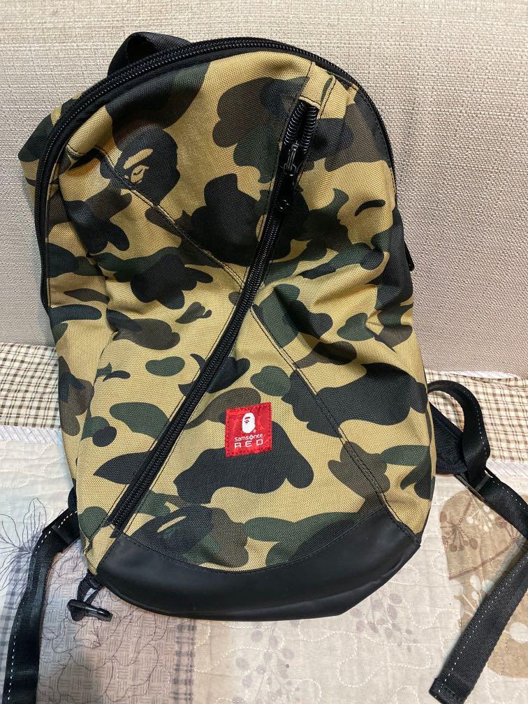 再減價👉🏼Bape X samsonite RED Backpack 🎒, 男裝, 袋, 背包