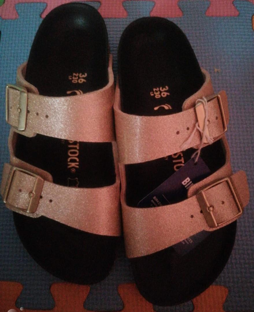 Rose gold glitter birkenstock store