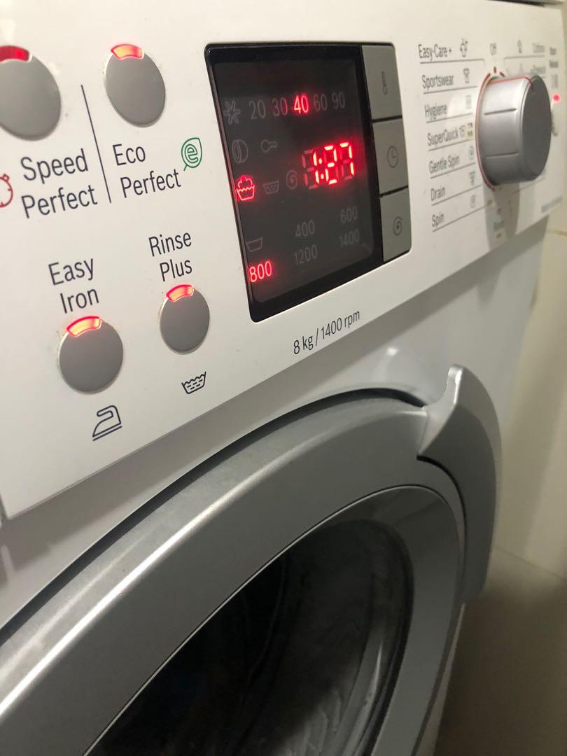 Bosch washing machine series 8 WAS28448SG/57, TV & Home Appliances