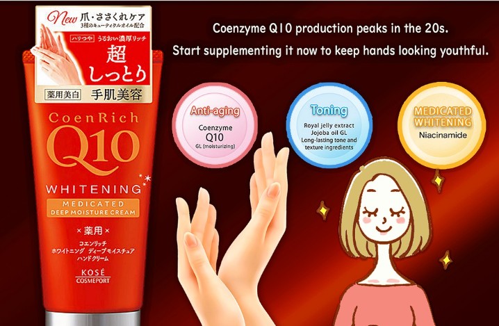 Brand new Kose Coen Rich Q10 whitening hand cream, Beauty  Personal Care,  Hands  Nails on Carousell