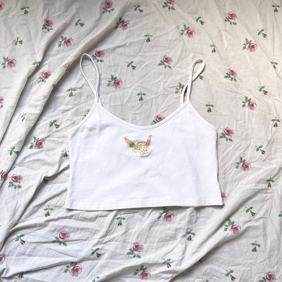 brandy melville angel tank, Women's Fashion, Tops, Sleeveless on Carousell