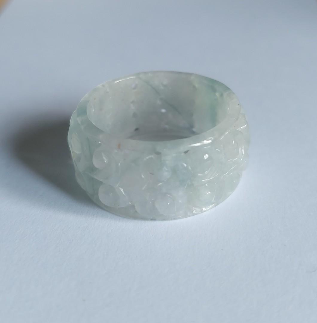 Carved Jade Ring 19mm