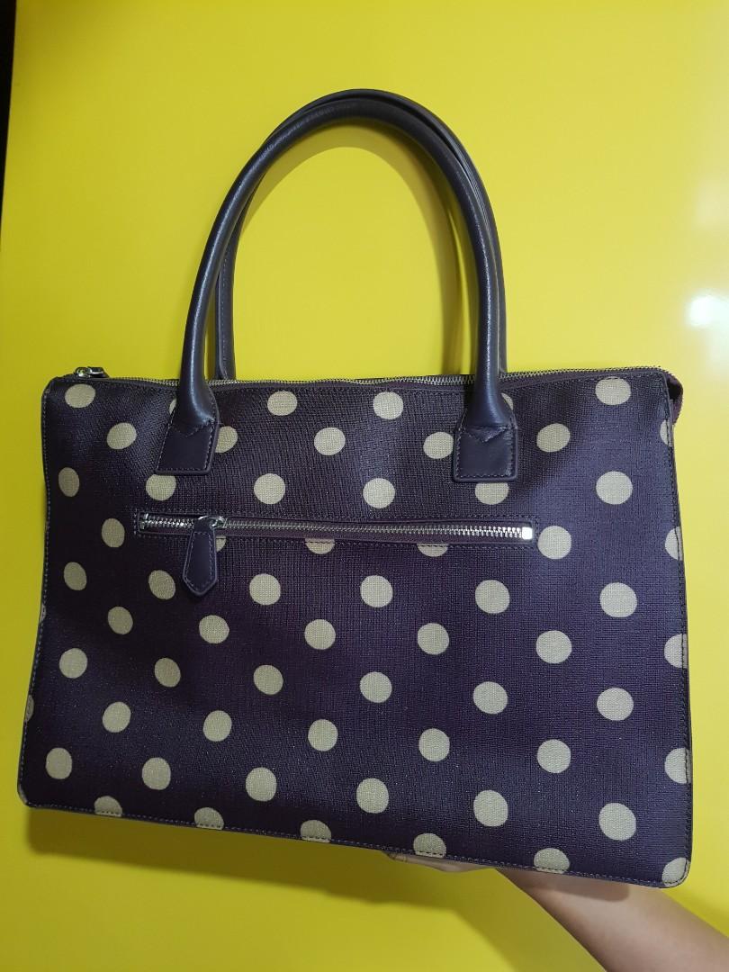 Slash in Price Cath Kidston Purple Pokka Dots Office Bag