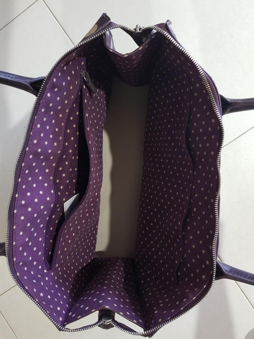Cath kidston top purple spot bag