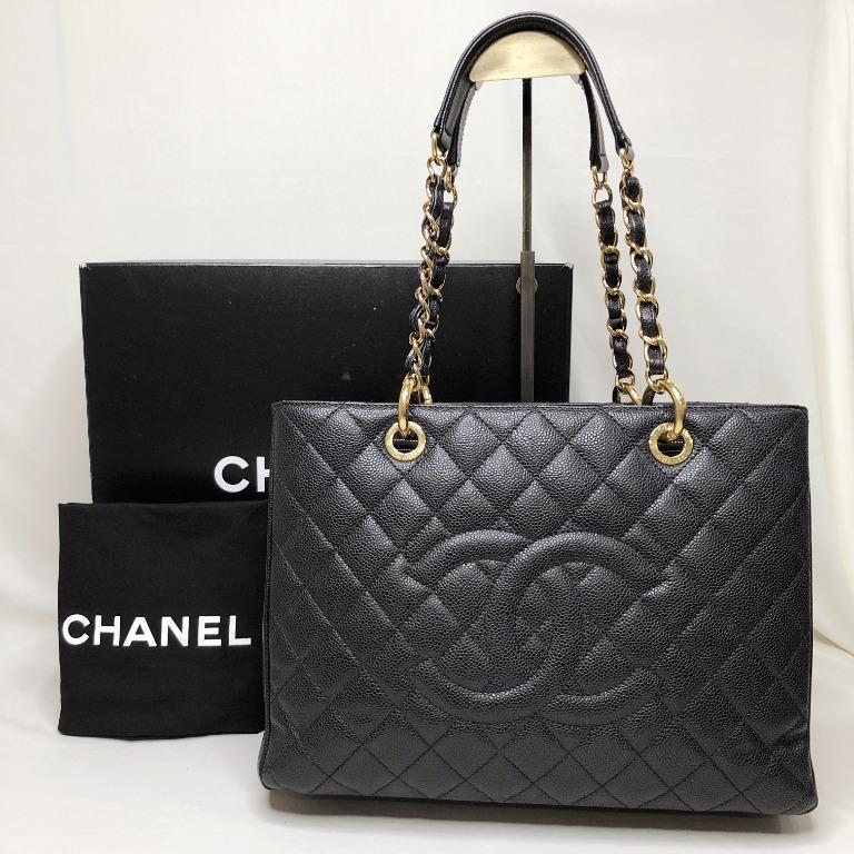 CHANEL Grand Shopping Tote GST in Black Caviar GHW