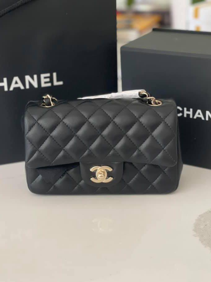 Chanel Mini Rectangle GHW, Luxury, Bags & Wallets on Carousell