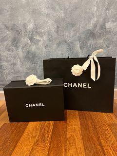 CHANEL, Other, Chanel White Black Gift Bag Box