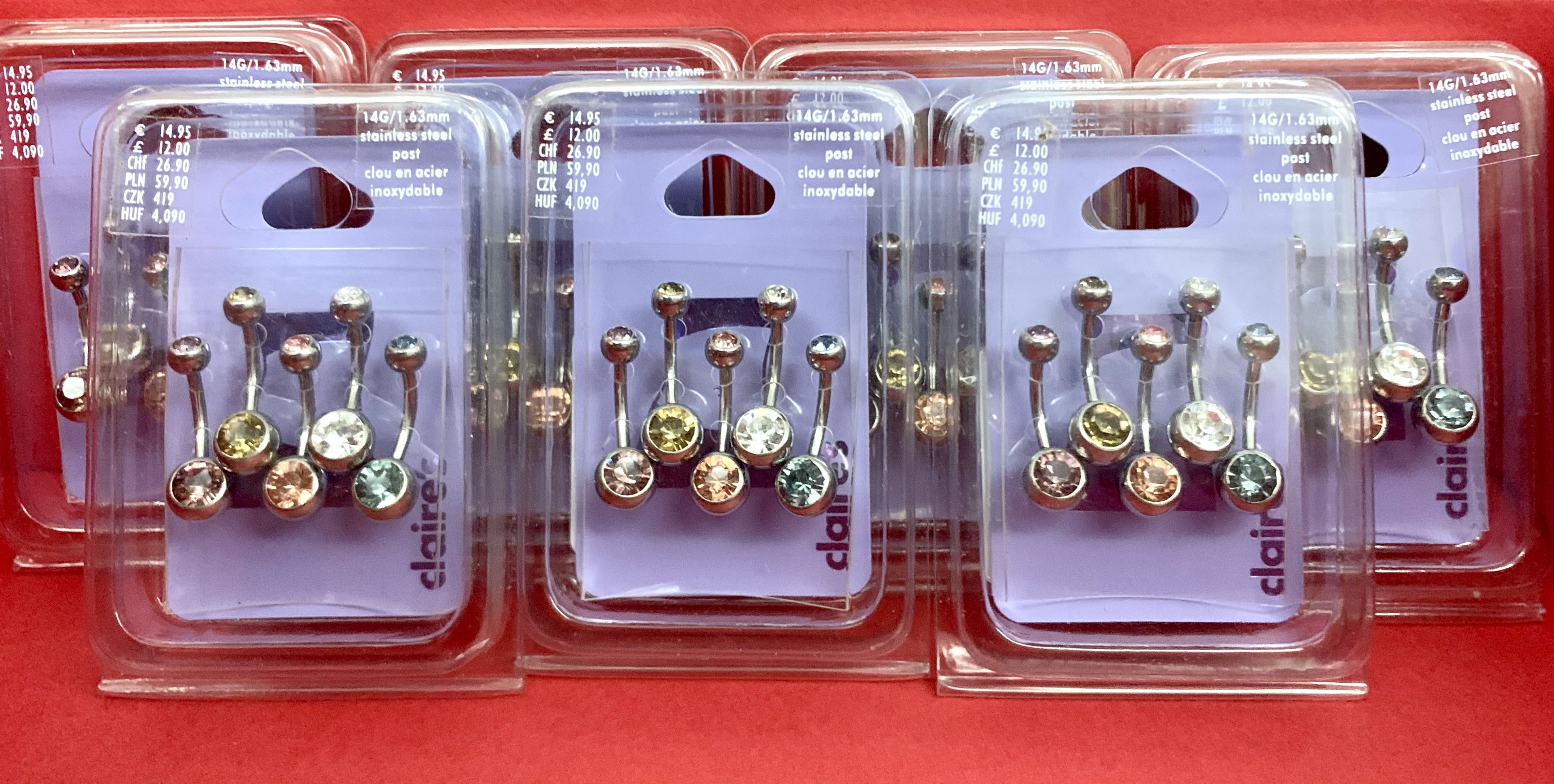 Claire’s belly piercings, 女裝, 飾物及配件, 鑽飾 Carousell