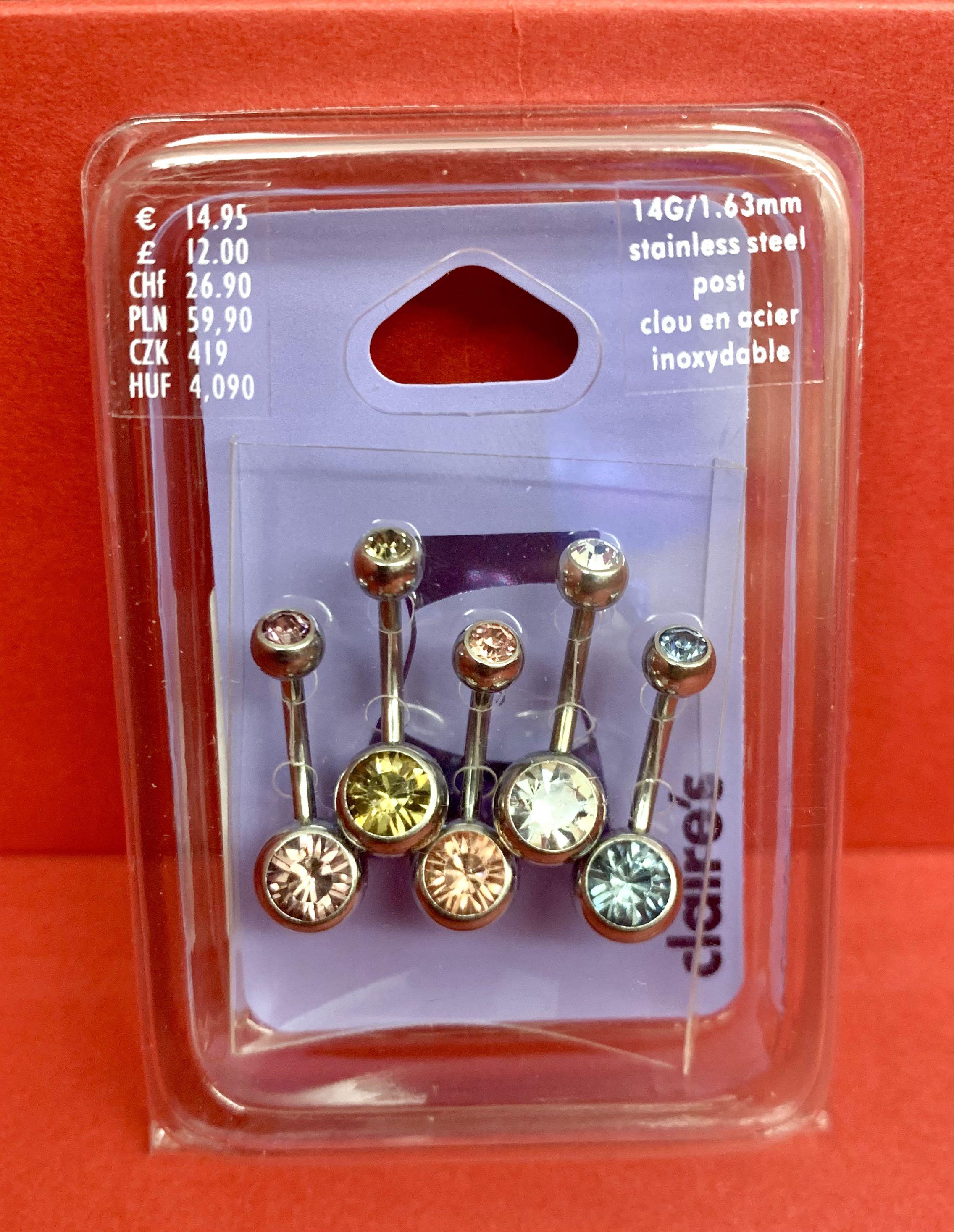 Claire’s belly piercings, 女裝, 飾物及配件, 鑽飾 Carousell