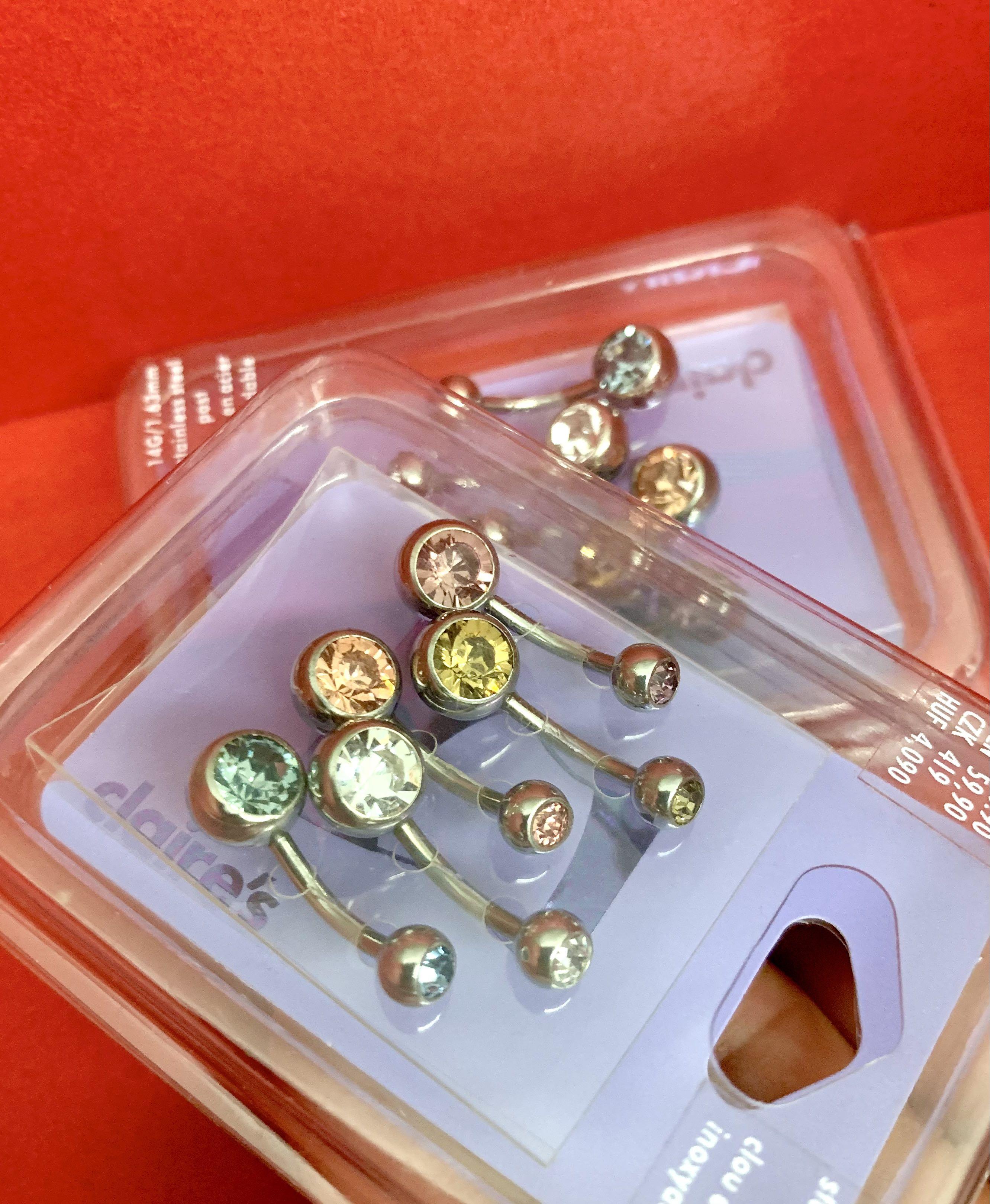 Claire’s belly piercings, 女裝, 飾物及配件, 鑽飾 Carousell