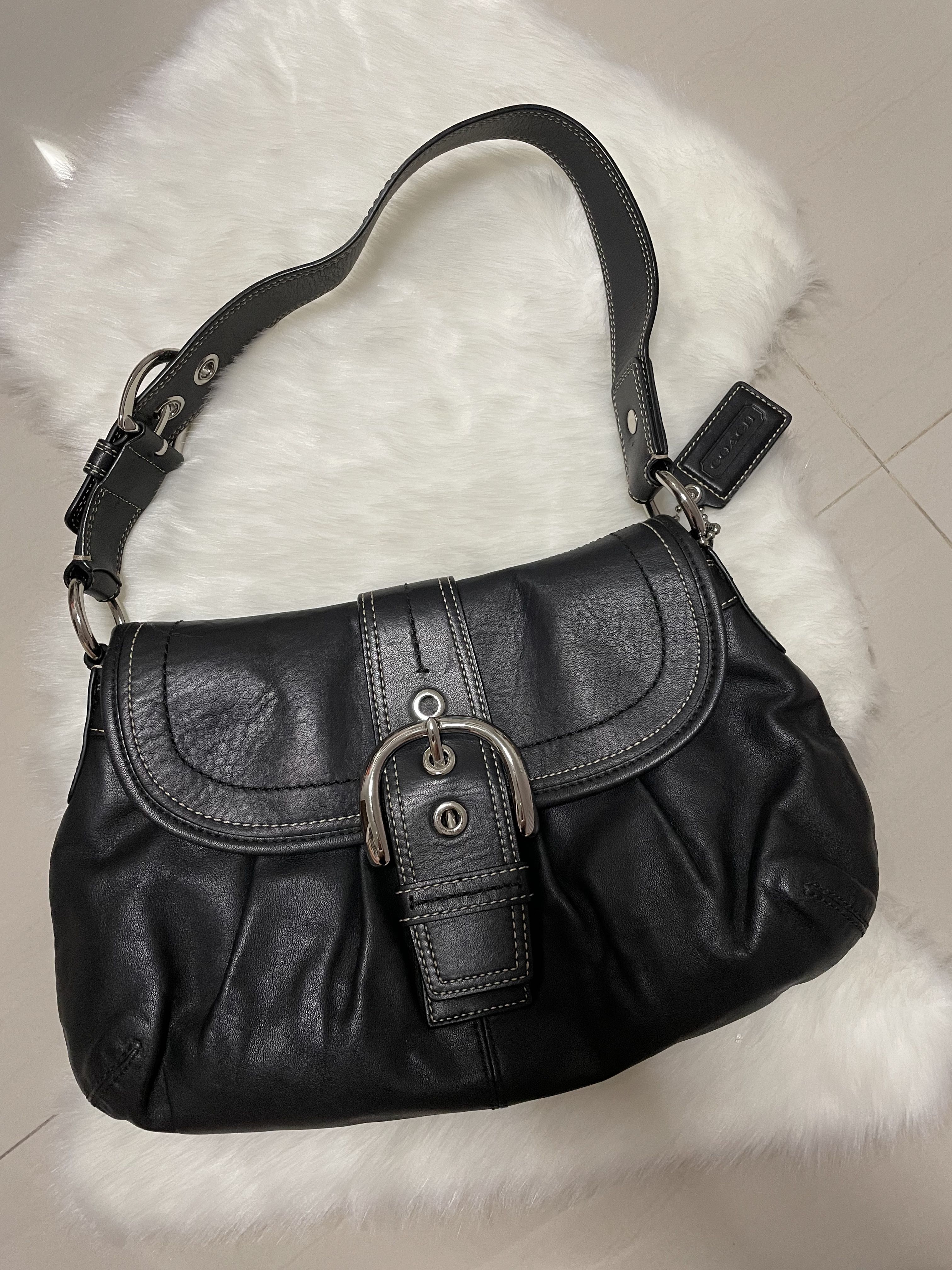 Coach Black Leather Hobo Bag Women s Fashion Bags Wallets