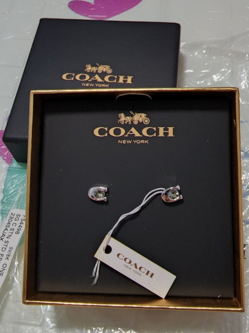 Coach Signature C Stone Stud Earrings (Silver colour) F54498, Women's  Fashion, Jewelry & Organisers, Earrings on Carousell