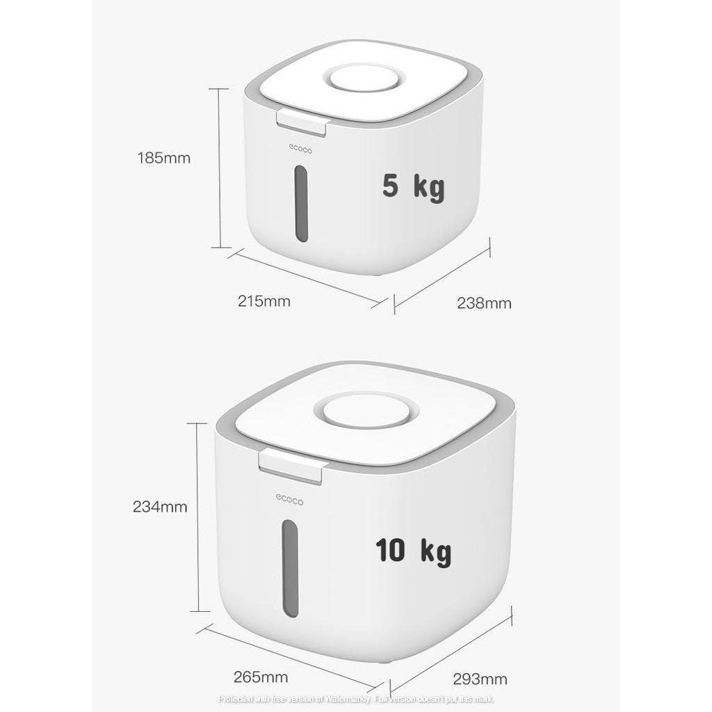 Ecoco 5kg 10kg Rice Storage Container, Furniture & Home Living ...