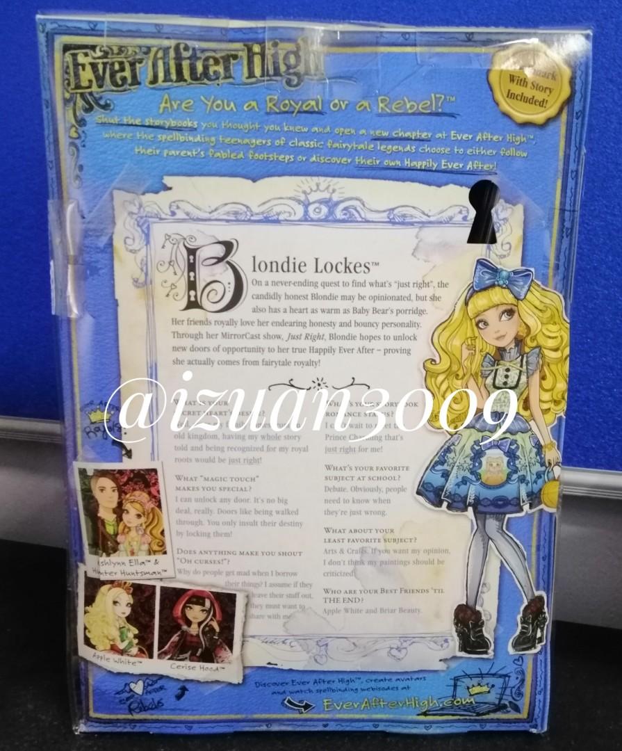 Poupée Ever After High – Blondie Lockes – Mattel 2013 – Boîte