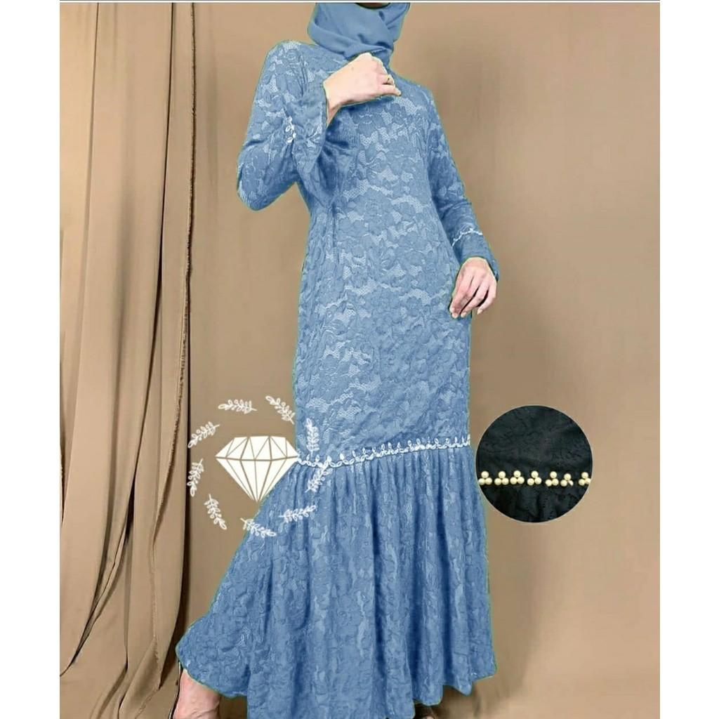 GAMIS BROKAT MODEL TERBARU SIMPLE TAPI MEWAH, Fesyen Wanita, Pakaian