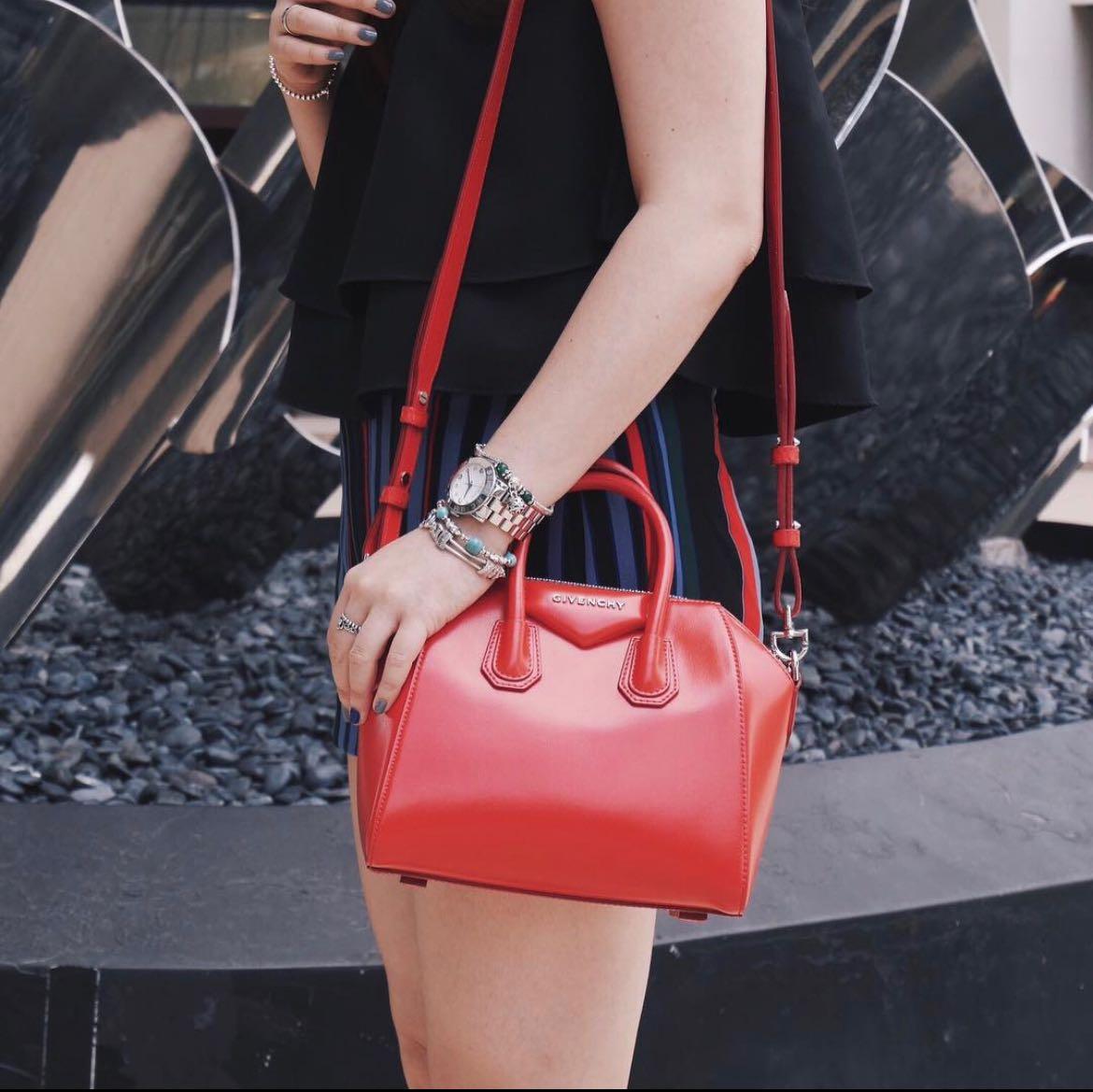 CHEAPEST listing❤️‍? Givenchy Mini Antigona - Red, Luxury, Bags & Wallets  on Carousell