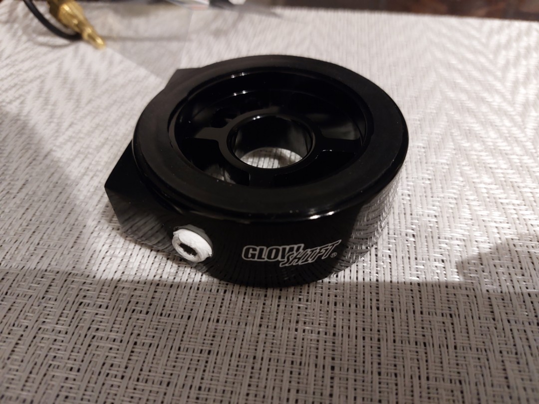 GlowShift Oil Filter Sandwich Plate Adapter 3/416 Thread Install
