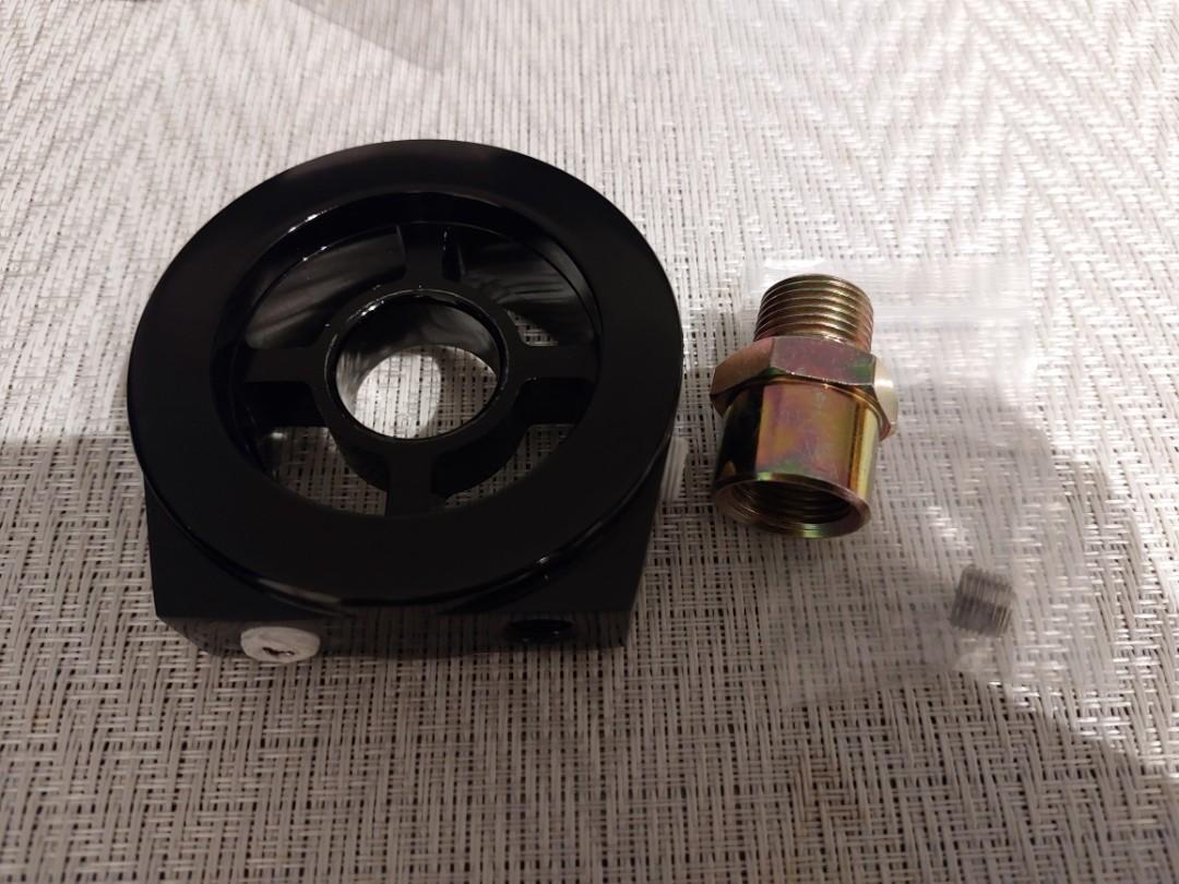 GlowShift Oil Filter Sandwich Plate Adapter 3/416 Thread Install