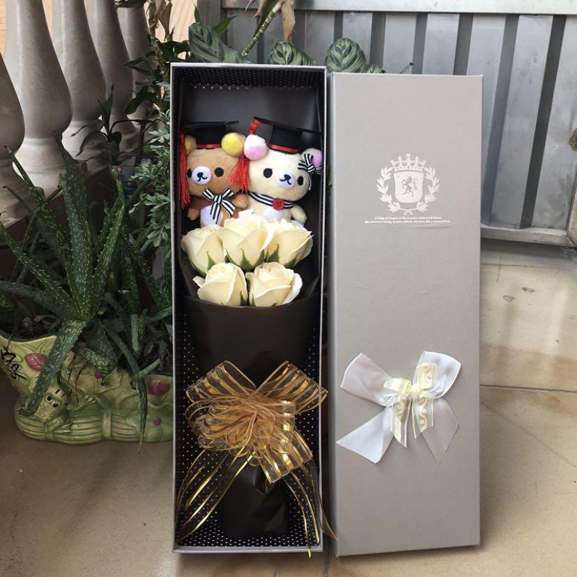 Graduation Bouquet Plush Bouquet Soap Rose (Hello Kitty Stitch Angel