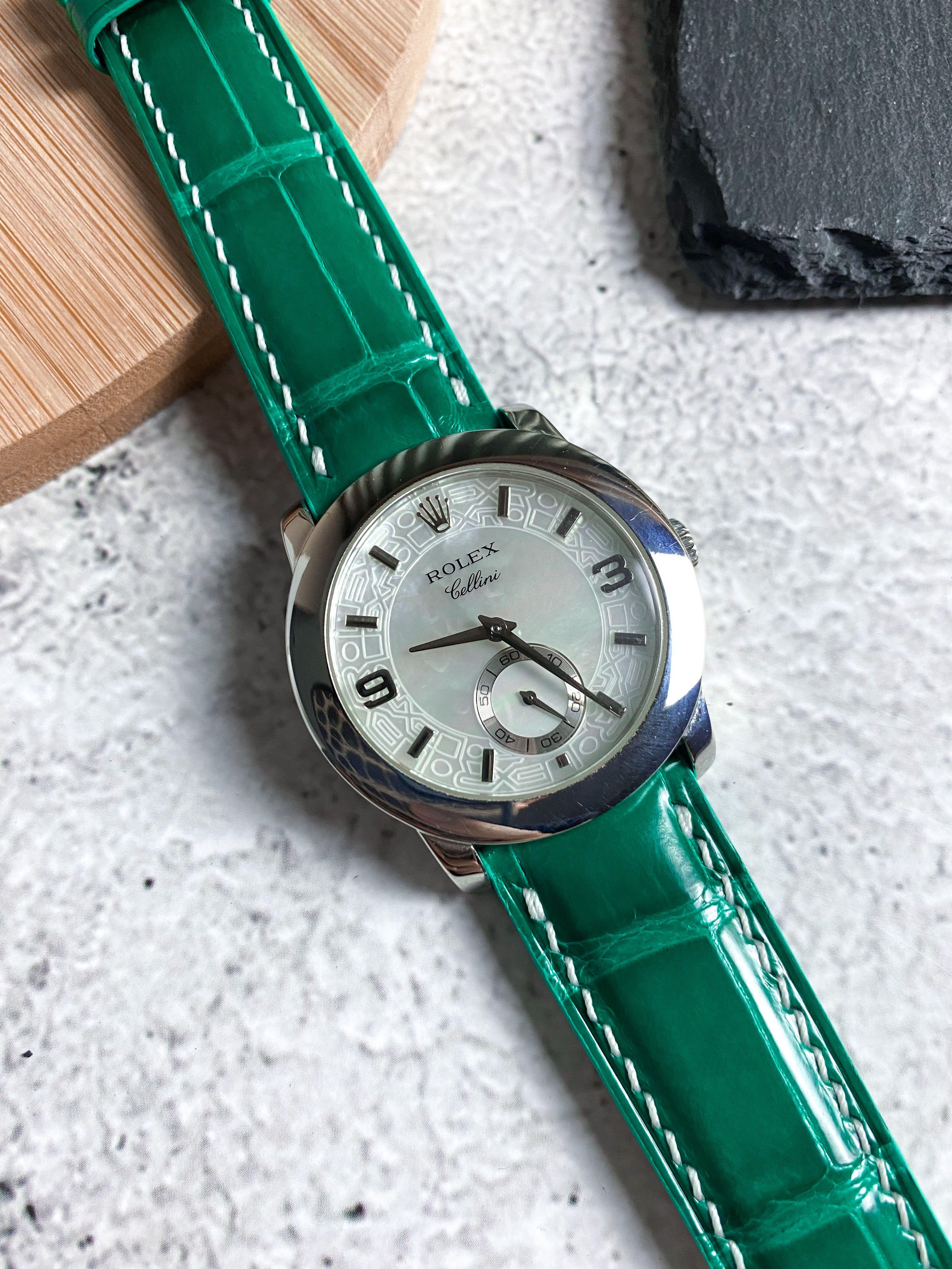 Rolex cellini alligator strap shop