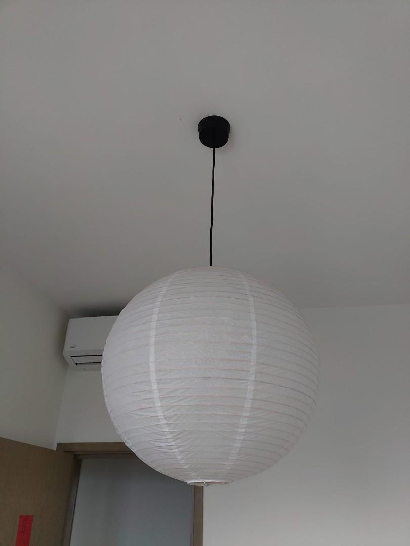 HAY RICE PAPER SHADE 60cm CORD➕電球セット 優れた品質 - シーリング ...