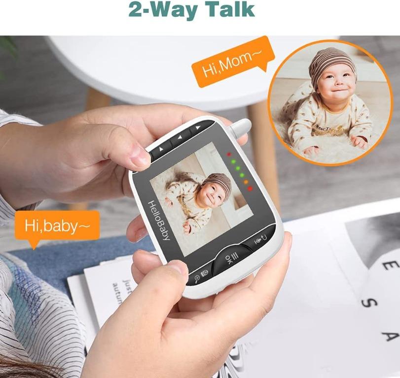 HelloBaby Baby Monitor with Camera HB65, 3.2 inch Display, 360 Degree ...