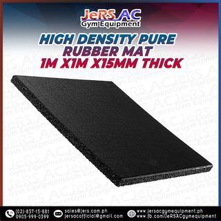High Density pure rubber mat 1m x 1m x15mm straight cut