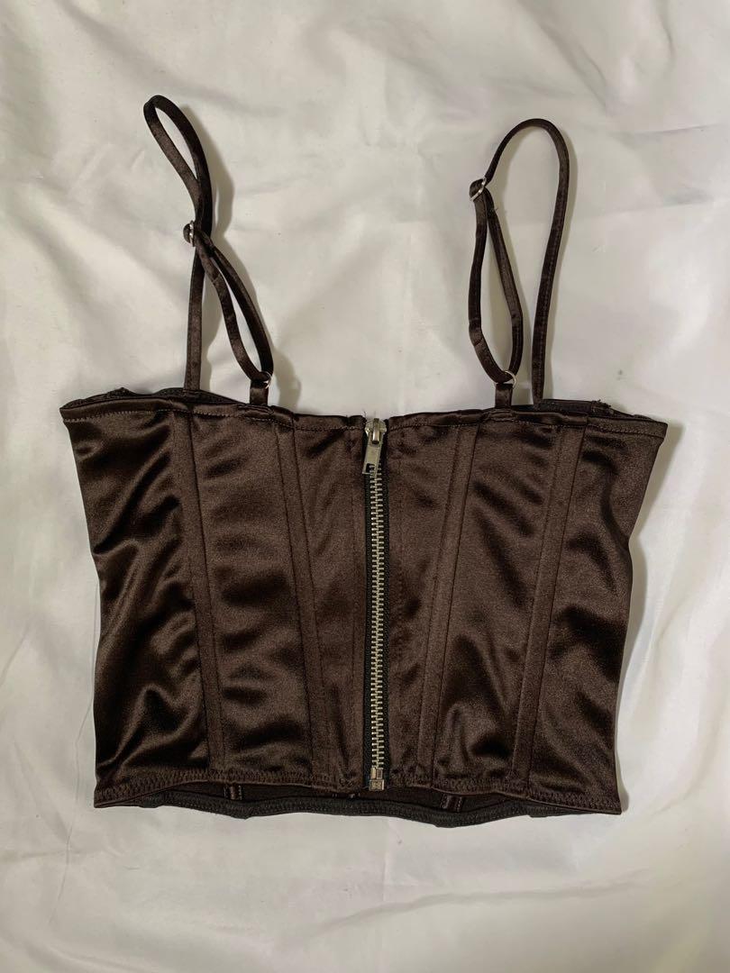 Haut Bustier Corset H&M Taille USA 6 - Noir, Dos élastique, Modèle Rare, Occasion Très Bon état