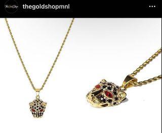 Iced-out Leopard Gold Necklace