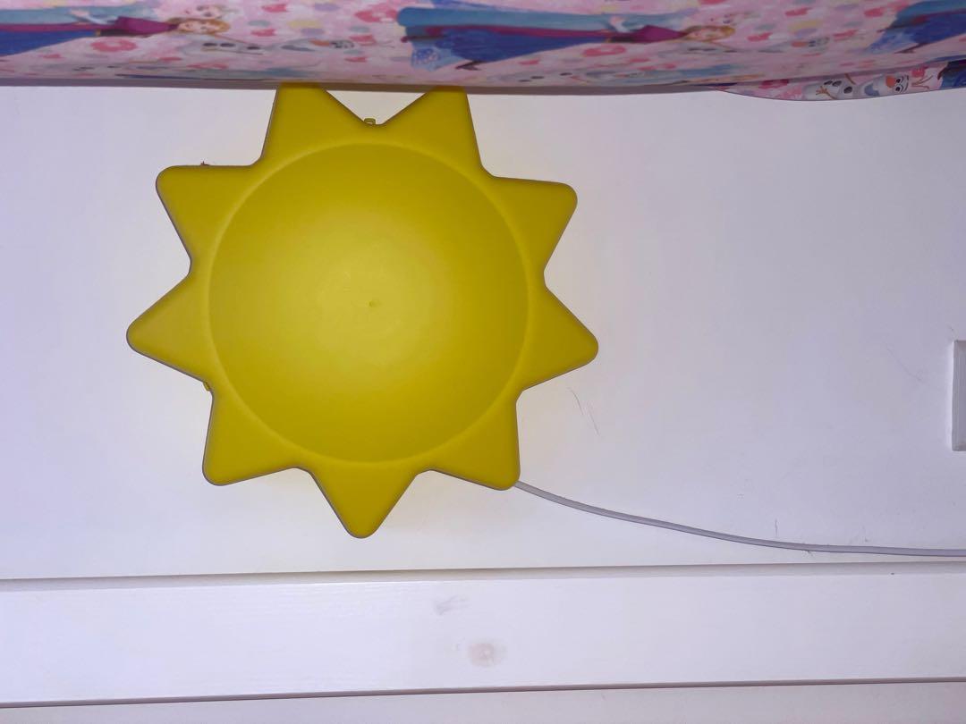 IKEA Ceiling lamp, yellow sun, Furniture & Home Living, Lighting & Fans