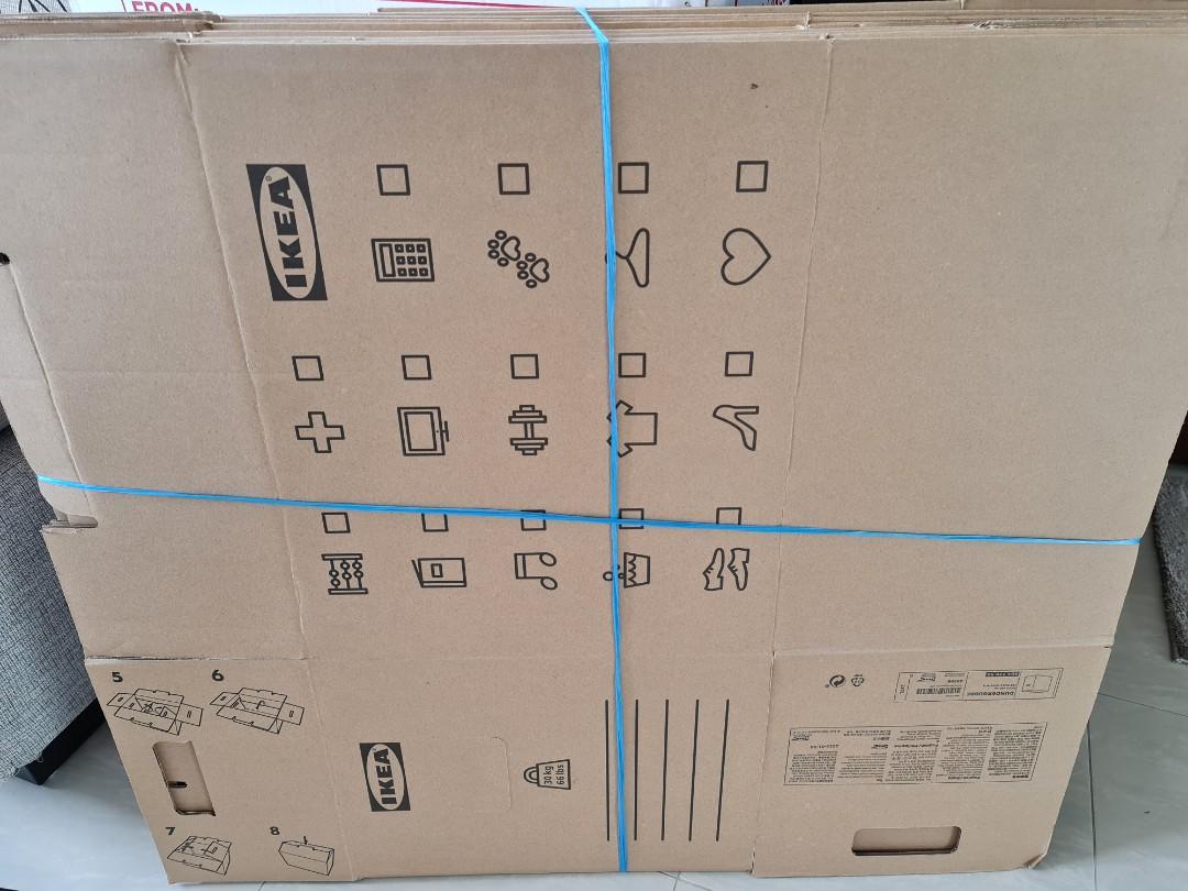 IKEA Moving Box (10pcs for 10sgd), Furniture & Home Living, Home Improvement & Organisation