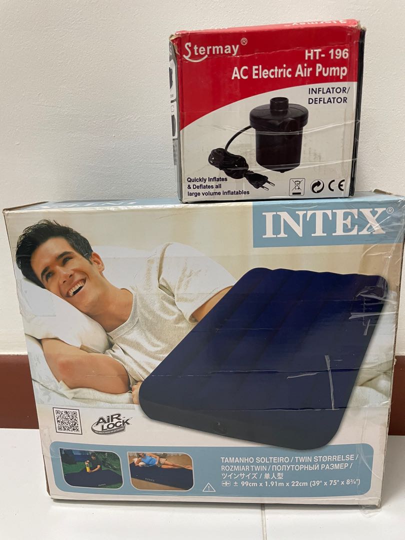 Intex inflatable mattress super single, Furniture & Home Living
