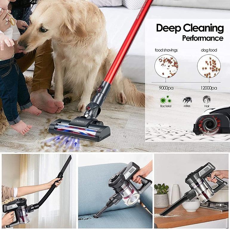 Jajibot Cordless Vacuum Cleaner, 12000Pa Stick Vacuum, 2 In 1 Handheld