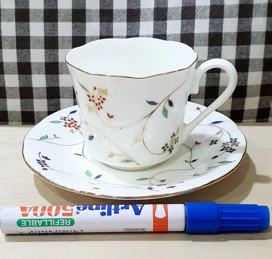 Jasmine Century Bone Japan Cup and Saucer, Furniture & Home Living