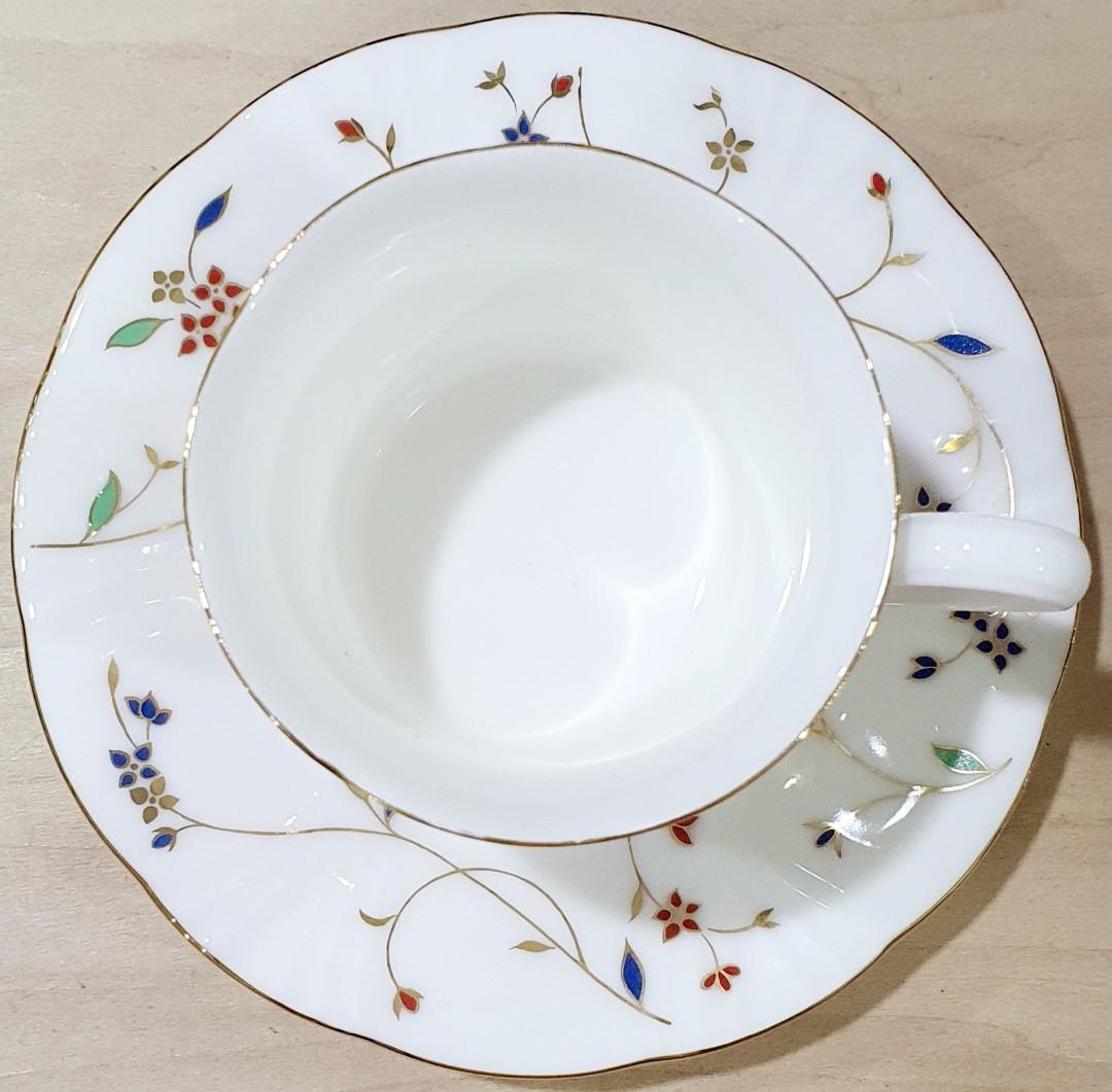 Jasmine Century Bone Japan Cup and Saucer, Furniture & Home Living