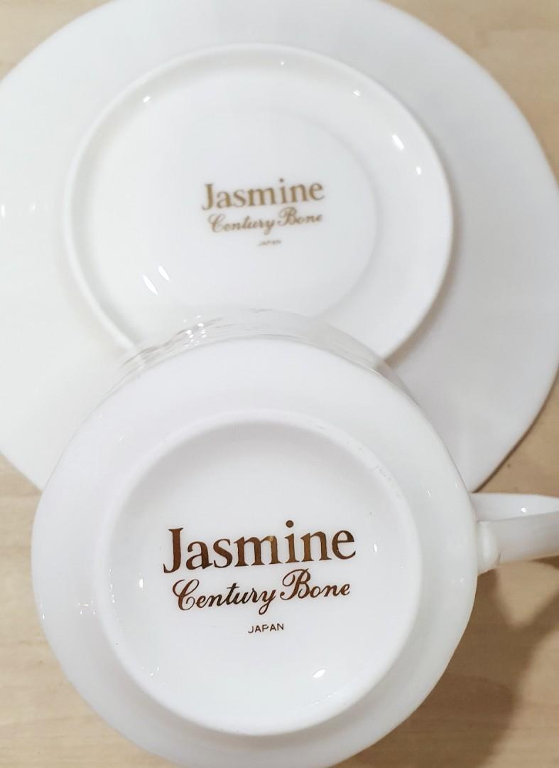 Jasmine Century Bone Japan Cup and Saucer, Furniture & Home Living