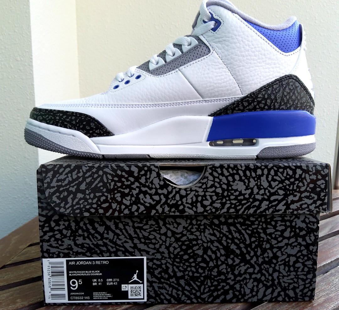 Air jordan cheap 3 bleu
