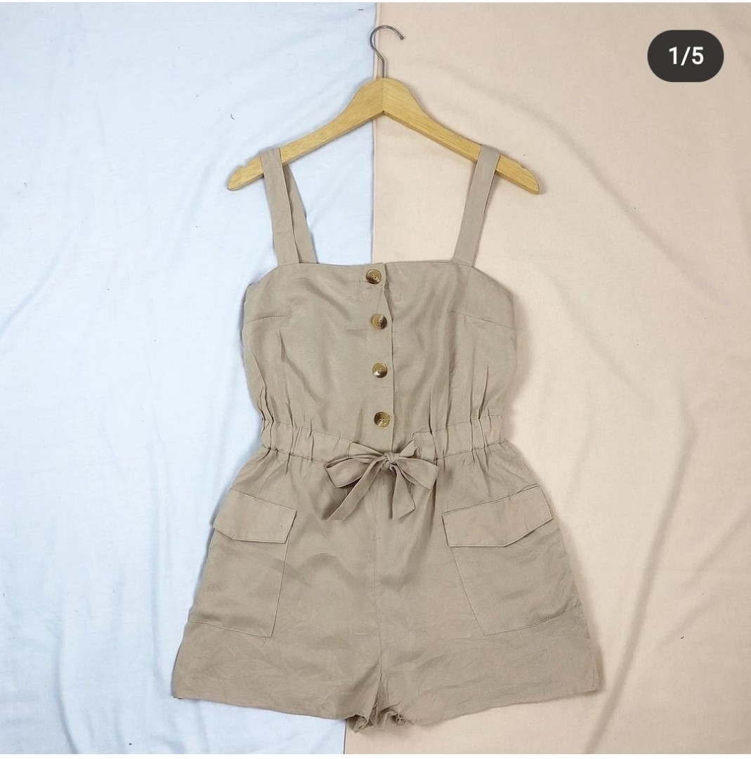 Jumpsuit playsuit romper button kancing 