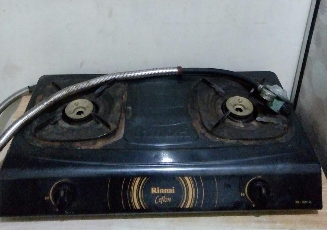 Kompor Gas Rinnai RI 522 C +Selang dan Regulator, Kitchen u0026 Appliances di  Carousell