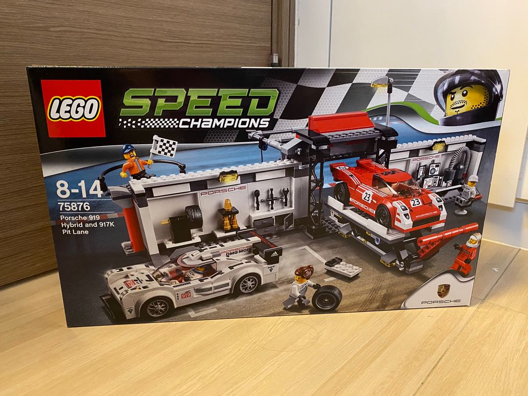 Lego 75876 Porsche 919 hybrid 917k pit lane speed champion, 興趣及遊戲, 玩具