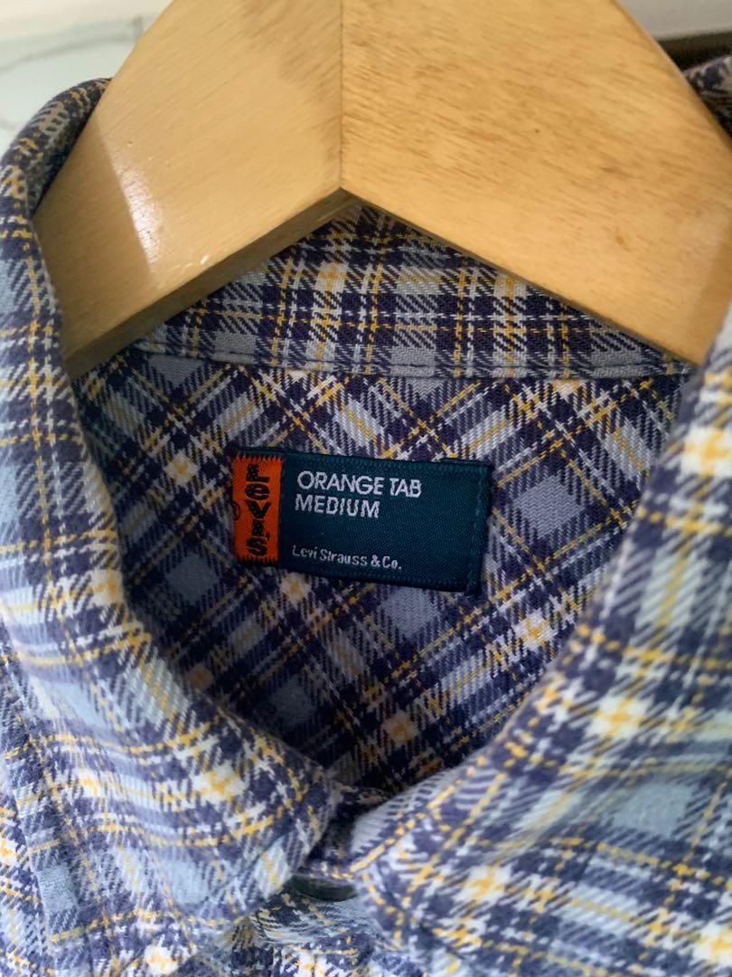 levis orange tab flannel, Fesyen Pria 