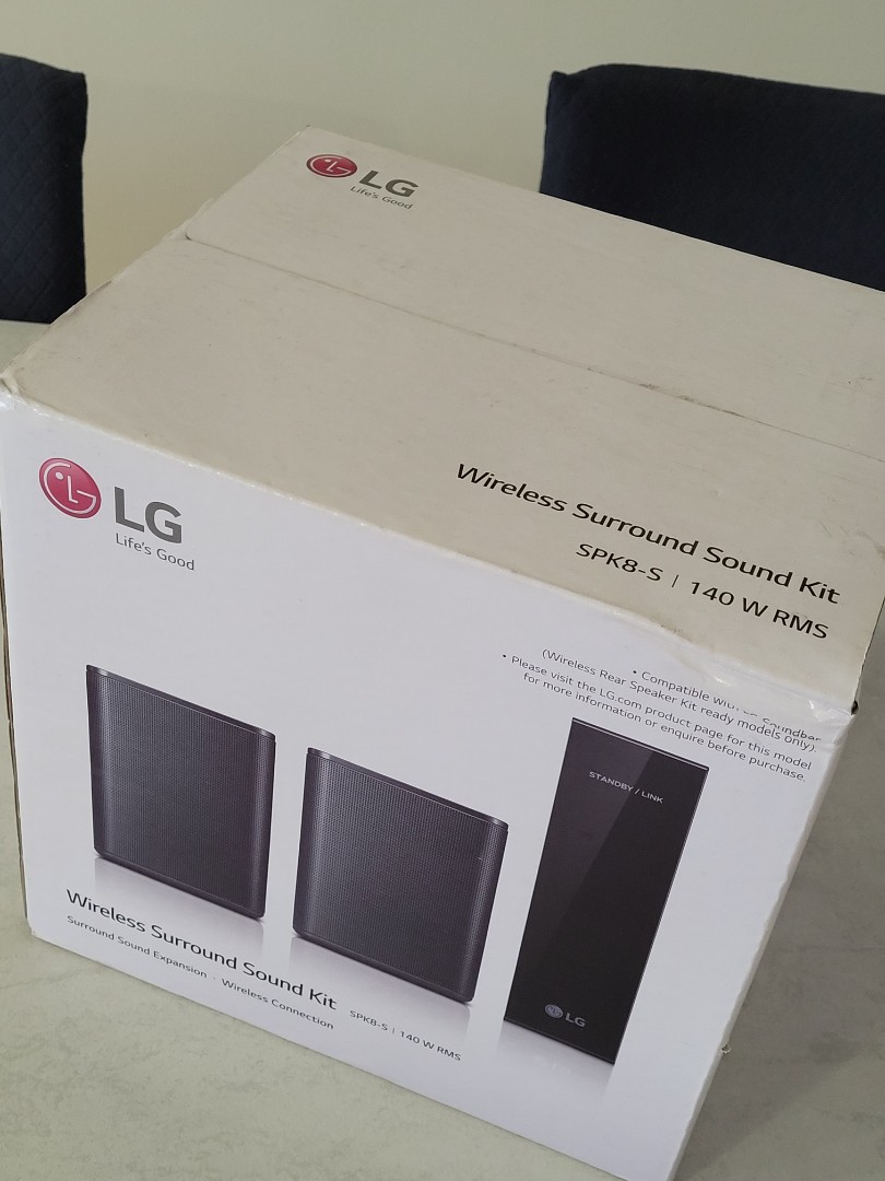 LG SPK8S 2.0 Channel Sound Bar Wireless Rear Speaker Kit, Audio, Soundbars, Speakers
