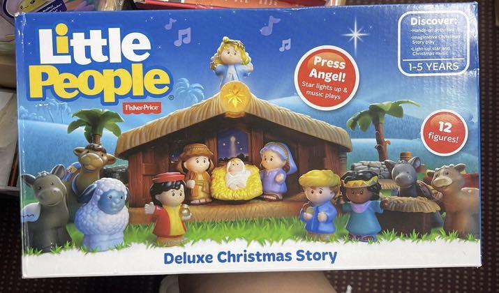 2pcs Fisher Price Little People Nativity Angel & Baby Jesus Figure collect toys 