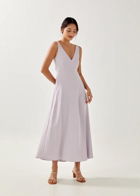 Celeyst v neck georgette midi dress online