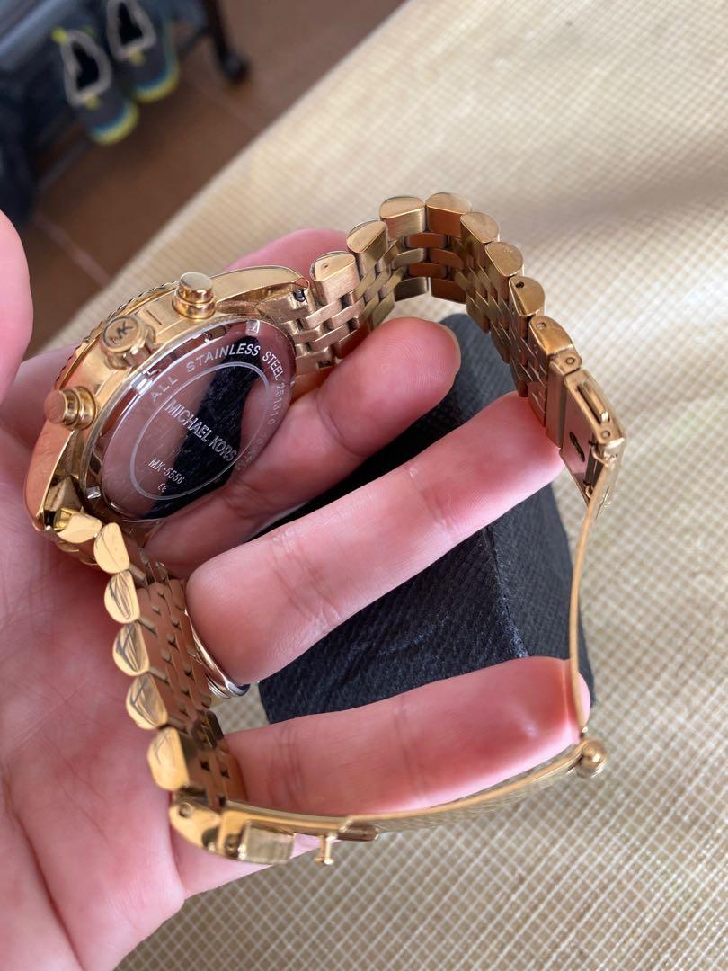 Michael Kors  Accessories  Michael Kors Worn Twice Gold Watch 5556  Stainless Steel Like New See Pics  Poshmark