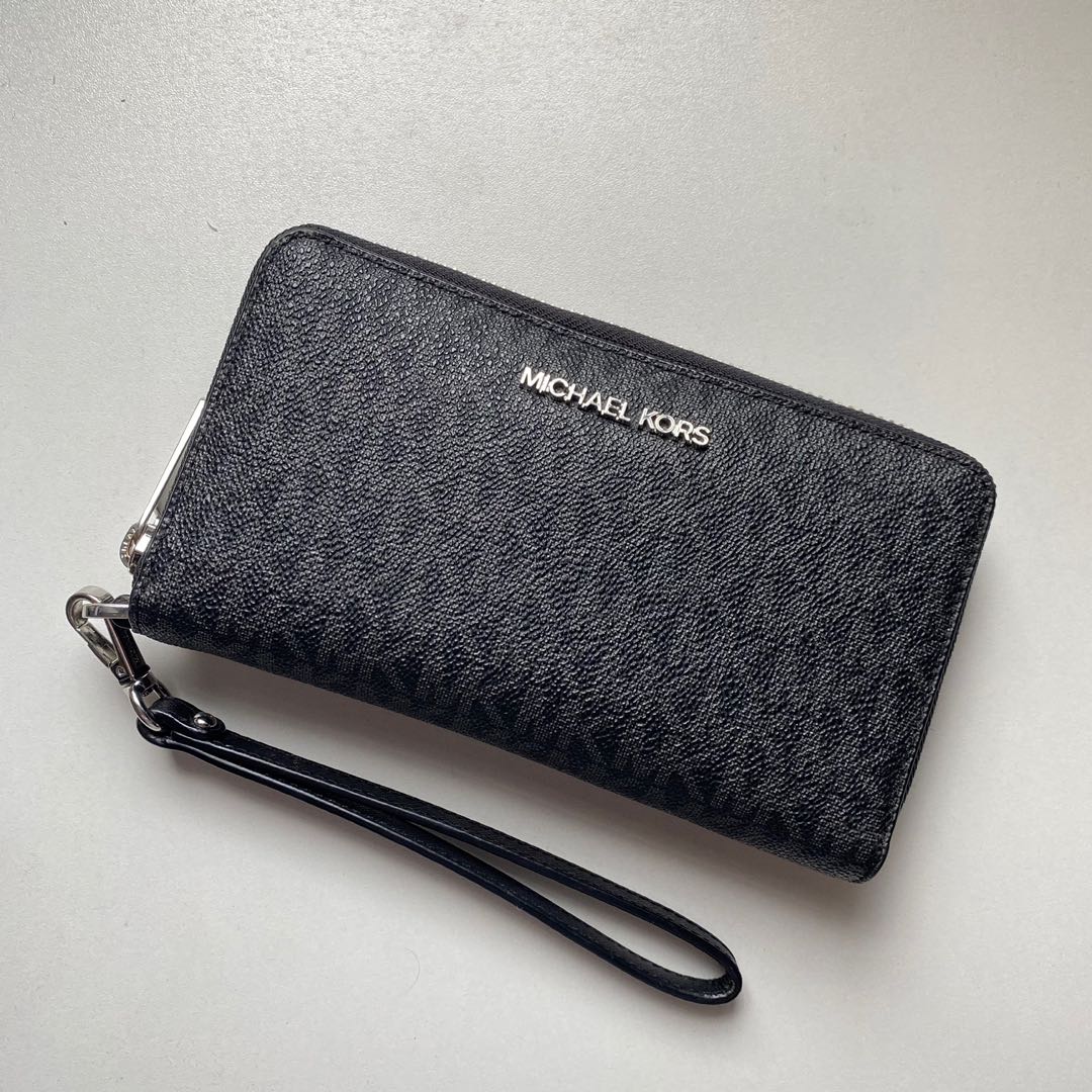 Michael kors MK phone wallet wrislet, Women's Fashion, Bags & Wallets