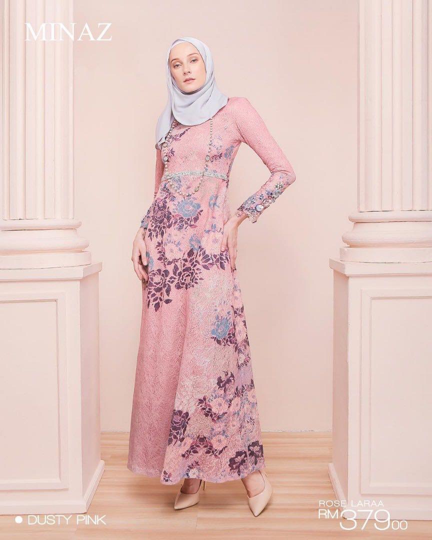 Minaz Lara Rose Withtag, Women's Fashion, Muslimah Fashion, Dresses on  Carousell