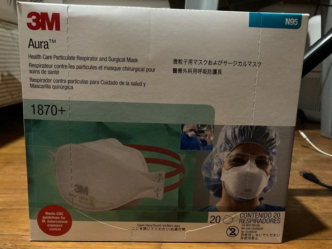 N95 masks 3M 1870+ expiry date 2026, Health & Nutrition, Face Masks