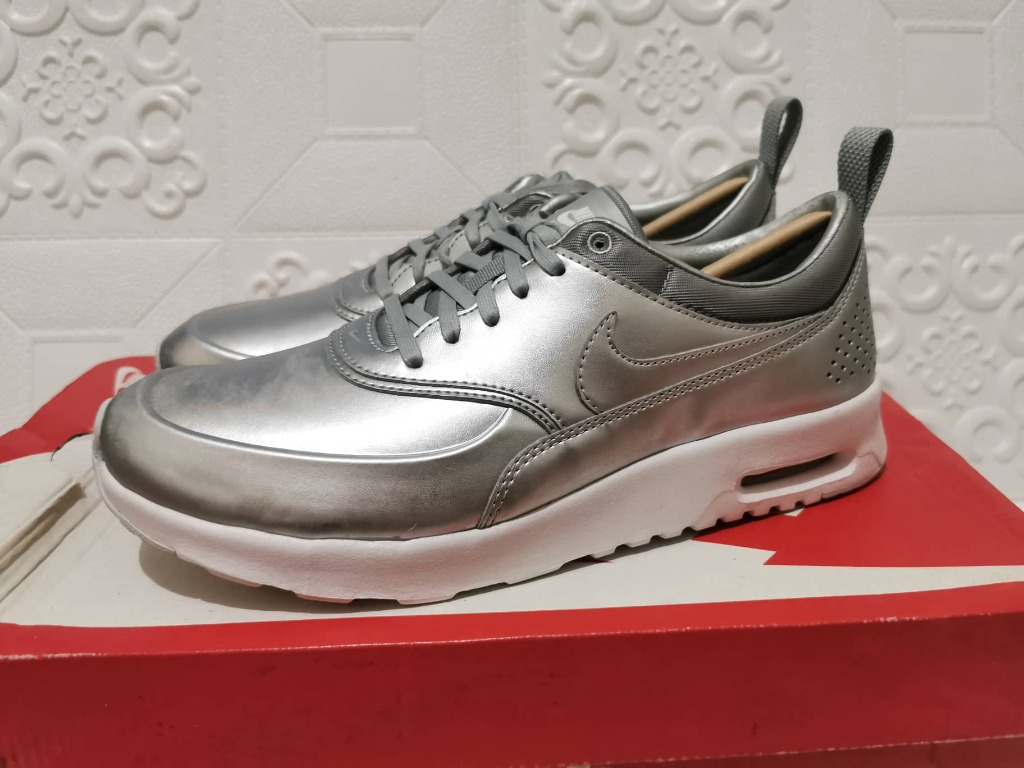 Silver air max nike thea metal online