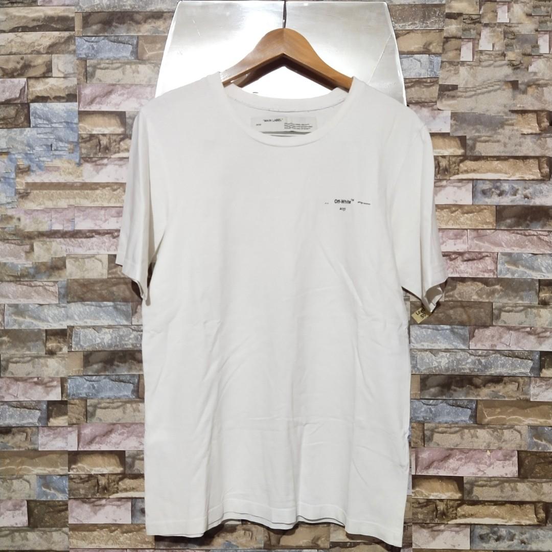 Off White Shirt Laser Print, Men'S Fashion, Tops & Sets, Tshirts & Polo  Shirts On Carousell